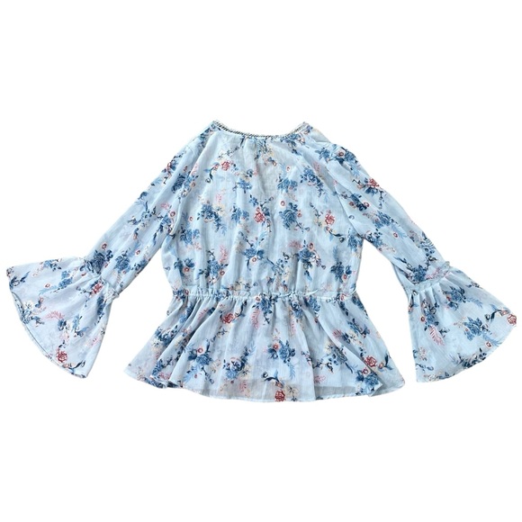 Woman’s Amanda Green floral semi sheer peasant top size XXL - Picture 3 of 4